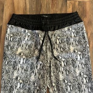 Joe’s Snakeskin Drawstring Skinny Jeans